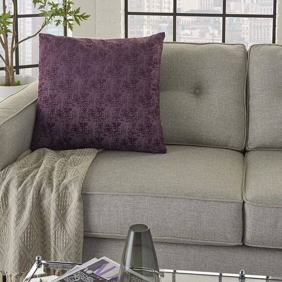 Mina Victory Life Styles 22" x 22" Pillow - Plum - NEW - Picture 2 of 2